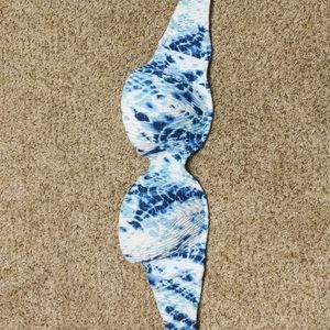 Victoria's Secret 34B blue tie dye bandeau swim top